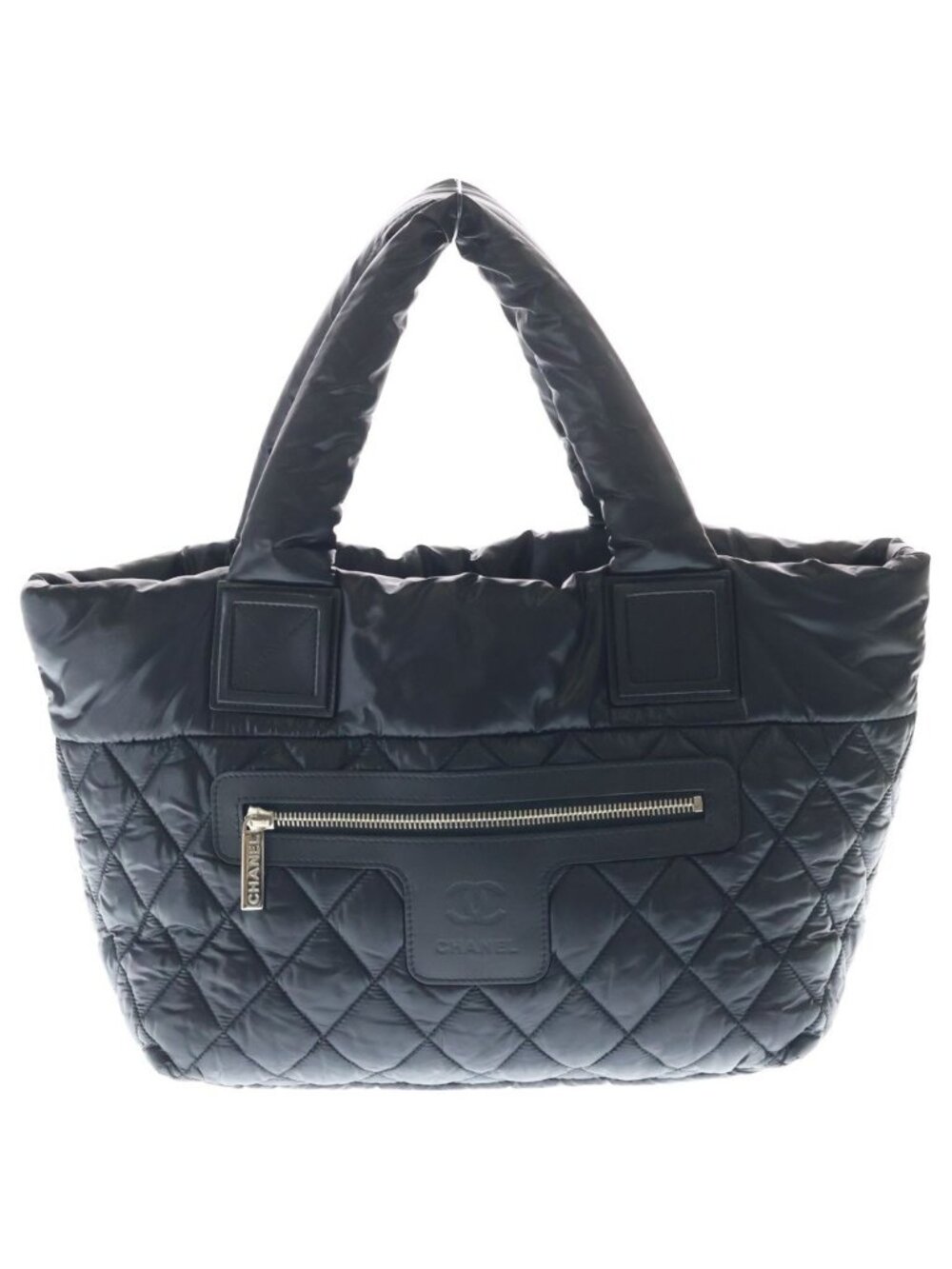 Chanel Coco Cocoon Tote PM Handbag Black